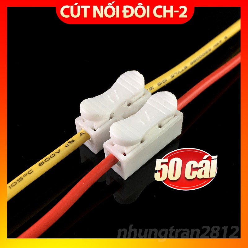 Combo 50 cút nối dây điện, kẹp nối dây đôi ch2 ch-2
