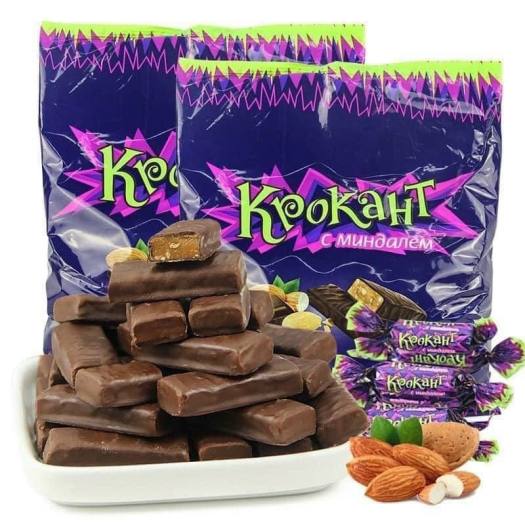 Kẹo Tím Krokant Socola Hạnh Nhân Nga 500G-Socola hảo hạng cjinhs hãng