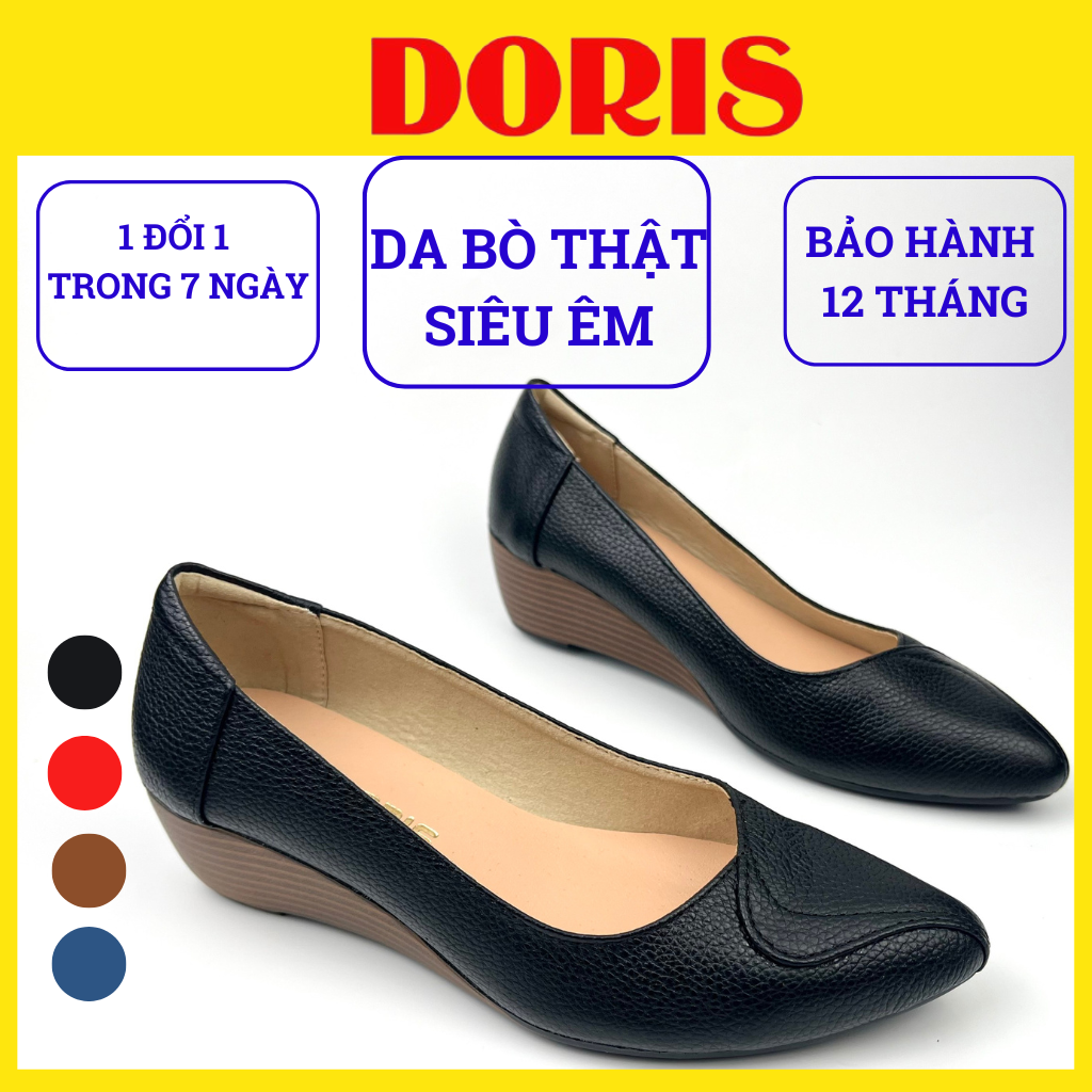 Giày búp bê nữ đế xuồng 5cm DORIS DR502, da thật cao cấp mũi nhọn -FORM NHỎ ĐẶT TĂNG 1 SIZE - CÓ BẢO HÀNH- CÓ SIZE 40.