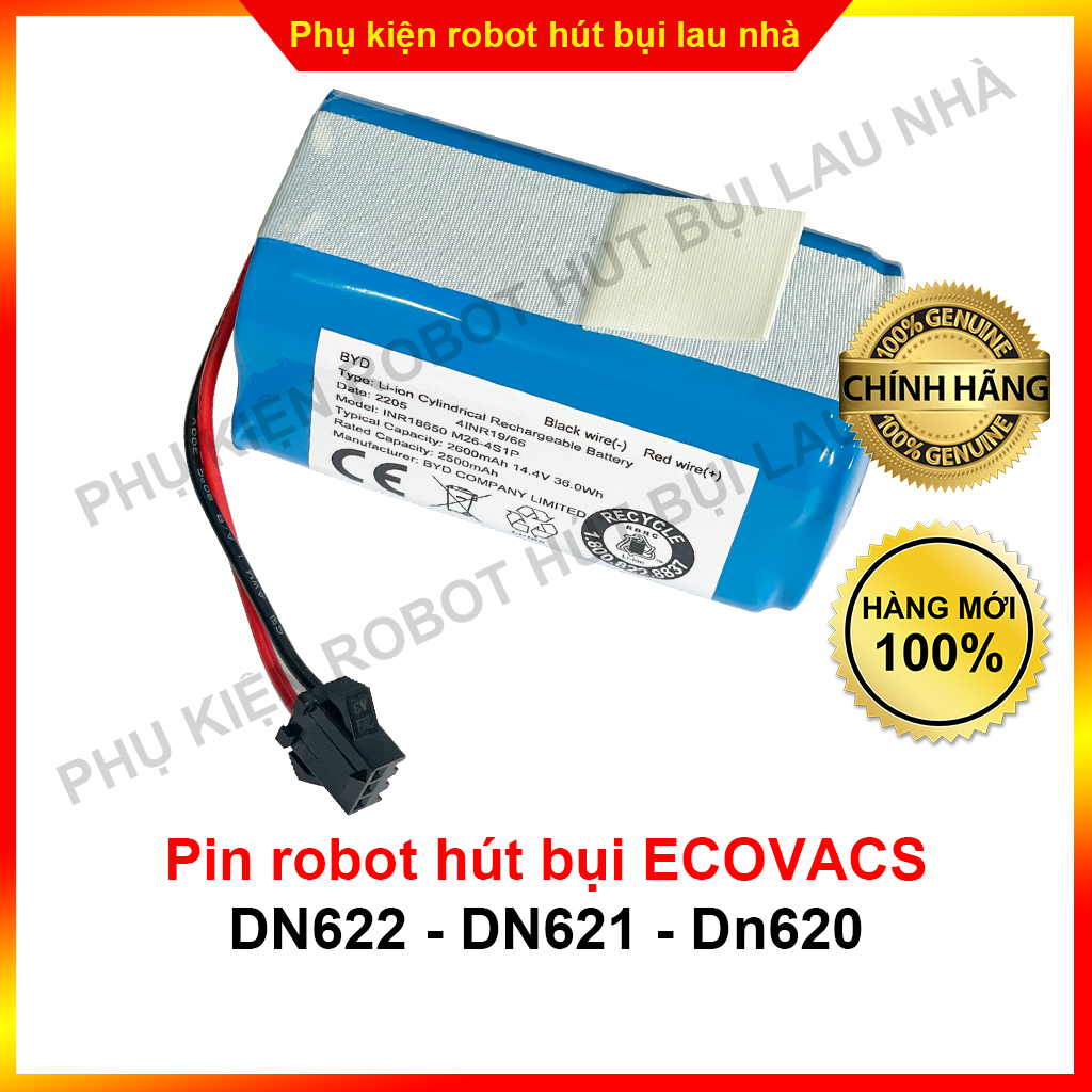 Pin robot hút bụi ecovacs dn622, dn621, dn620 - bảo hành 3 tháng