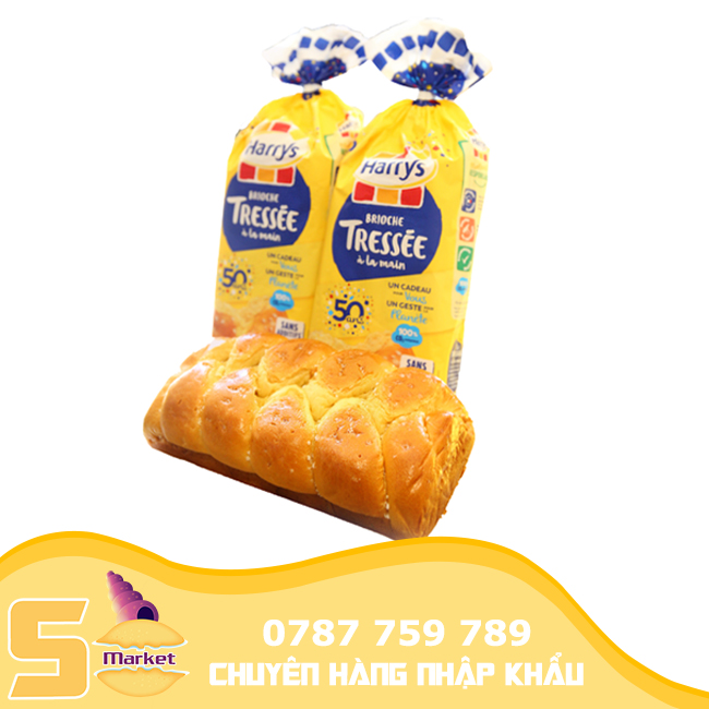 Bánh mì hoa cúc Pháp Harrys Brioche Tressee loại ổ lớn 500g (Hàng mới mỗi tuần) 【Sò Market】