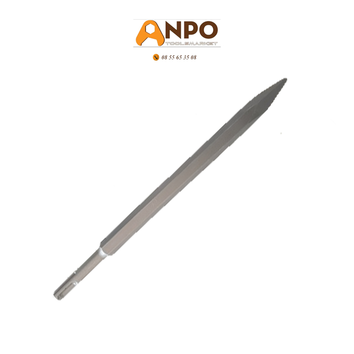 Mũi đục nhọn phá bê tông chuôi lục giác 14x 250mm 17x280mm c-mart a0982
