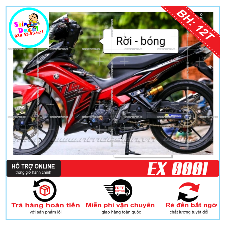 TEM XE EXCITER 2011 135 (TEM RỜI EX 2011) LC ĐỎ ĐEN