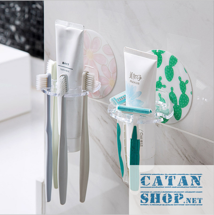 [HCM]Miếng dán tường treo bàn chải đánh răng kem dao cạo râu móc treo vật dụng gia đình siêu tiện lợi tiết kiệm không gian MDTreoBanChai