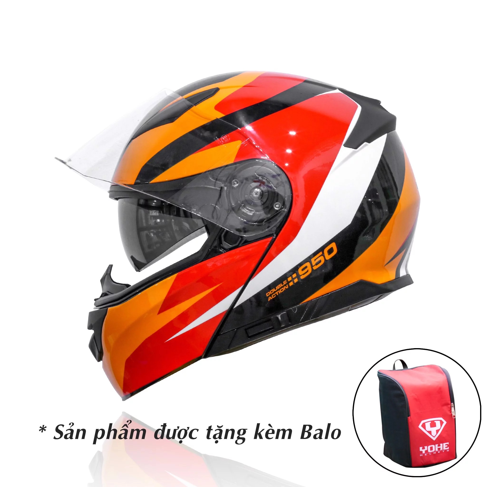 Nón bảo hiểm fullface Yohe 950 lật hàm