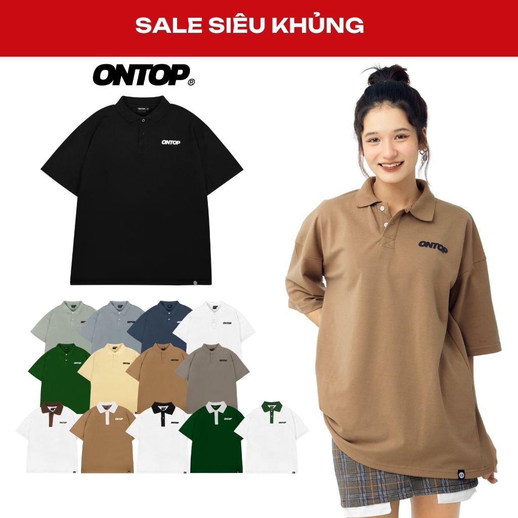 Áo polo nam nữ basic local brand ONTOP cotton co giãn 14 màu