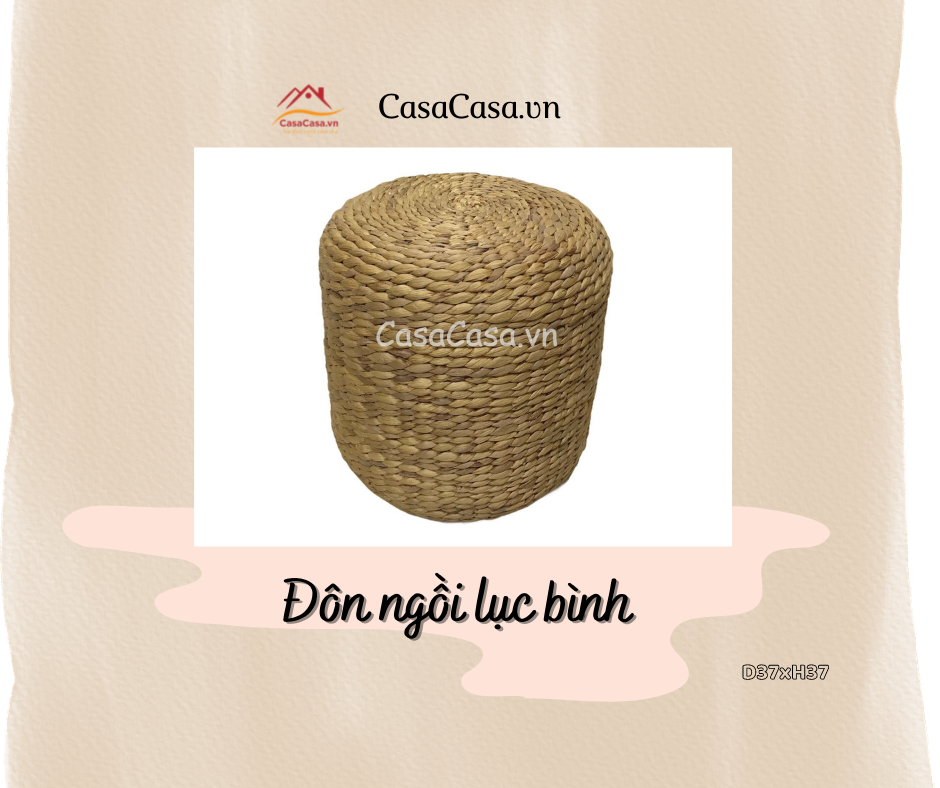 Đôn ngồi lục bình hình trụ tròn