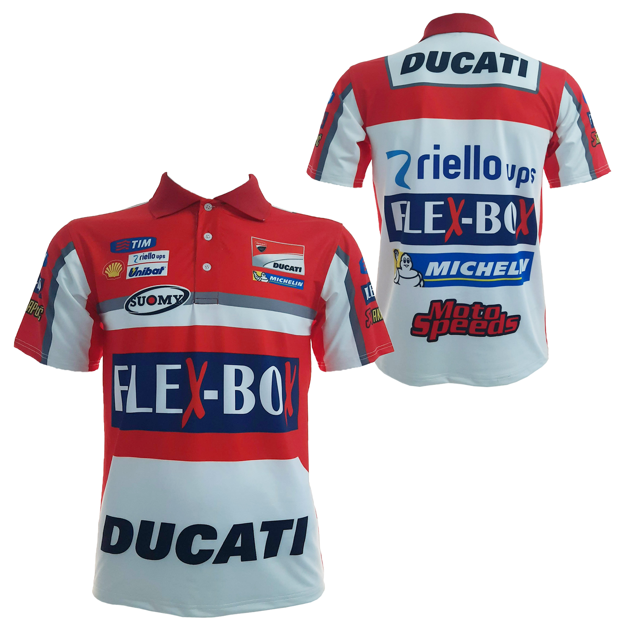 ÁO THUN CÓ CỔ NAM THỂ THAO- ÁO TEM XE MOTO DUCATI IN NHIỆT MÀU CỰC CHUẨN, SẮC NÉT