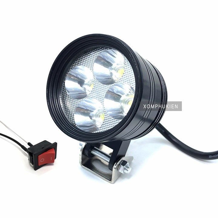 Đèn pha led L4 trợ sáng cho xe máy tặng kèm công tắc