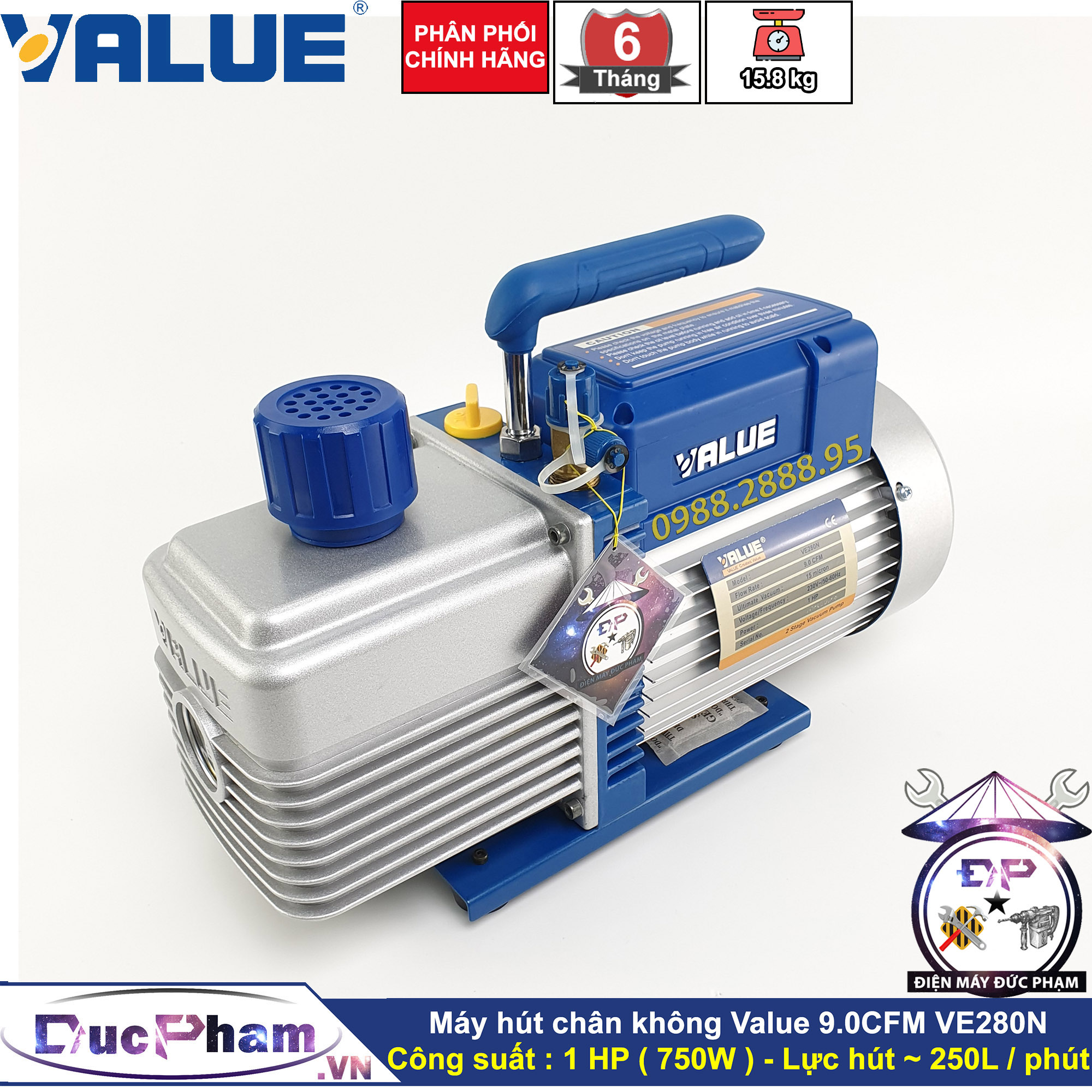 [Trả góp 0%]Máy hút chân không Value 9.0CFM VE280N