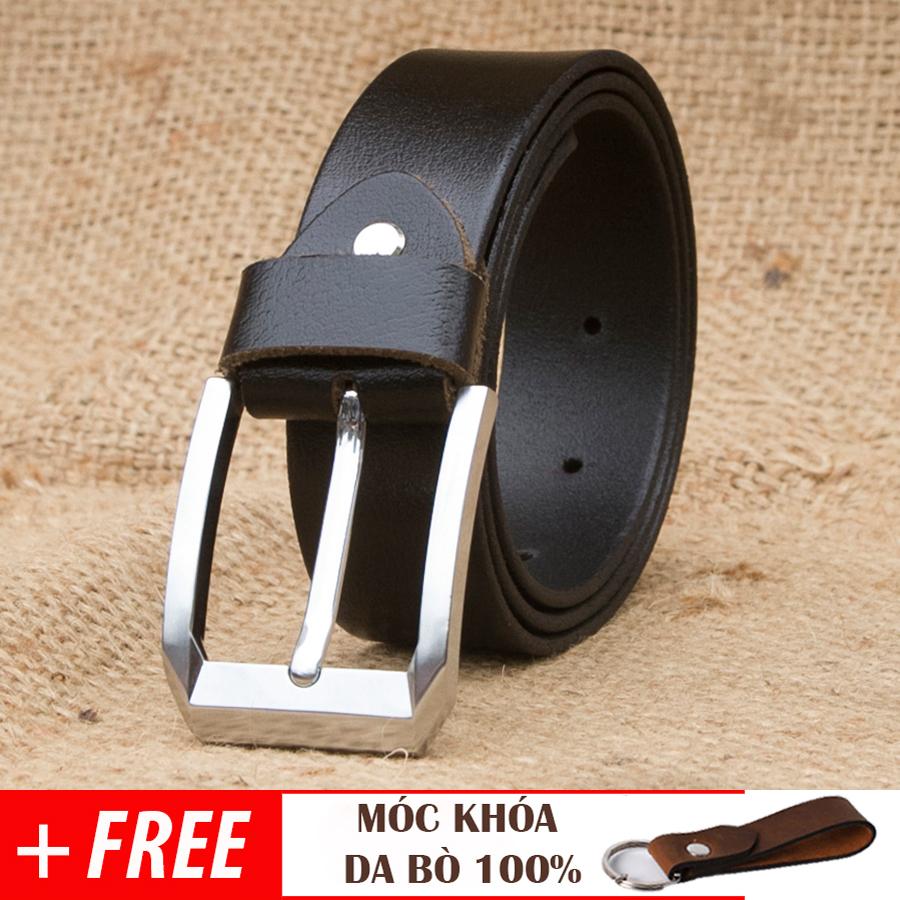 Thắt lưng nam, dây nịt nam da bò nguyên tấm manzo 130, tặng đinh đục lỗ tiện lợi - bảo hành 1 năm