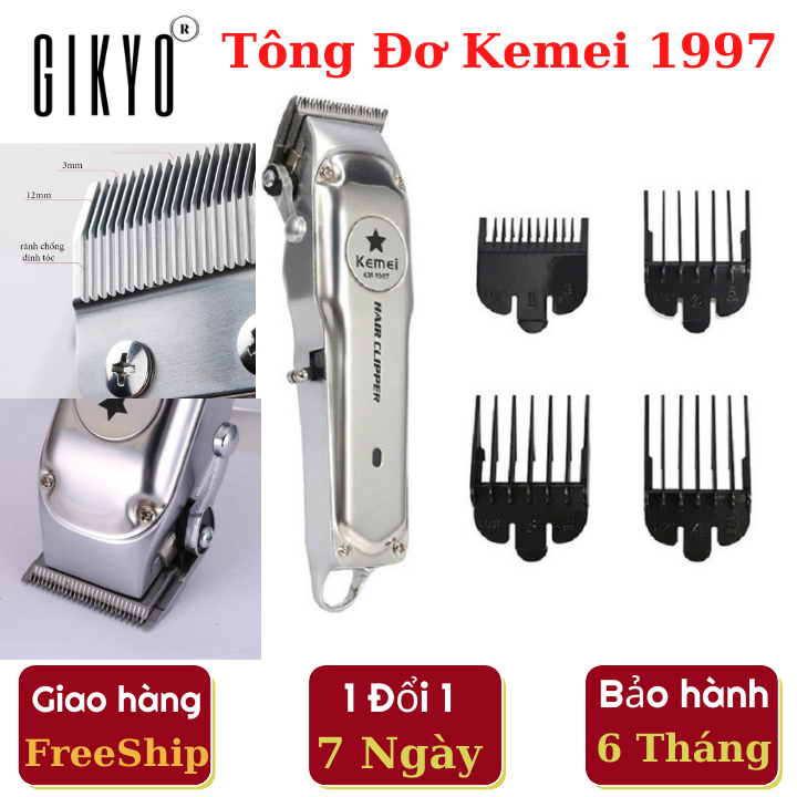 Tông đơ vỏ thép cao cấp kemei 1997 3 phiên bản tông đơ cắt tóc kemei 1997 hàng chính hãng, giá tốt tông đơ kemei 1997 cao cấp tông đơ không dây kemei km-1997 - hàng chính hãng tông đơ cắt tóc cao cấp kemei 1997 | lazada.vn