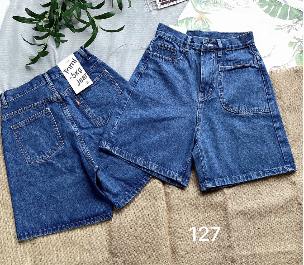[HCM]Quần Short Ngố Jean Nữ Kiểu Túi Vuông Trước Xinh Xắc Hàng jean VNXk Bao Xịn Sò-JT