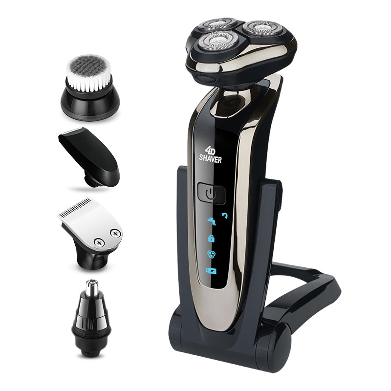 [BÁN CHẠY] Máy Cạo Râu Đa Năng 3 Lưỡi Kép 4D SHAVER, Cạo Cực Êm, Sát, Tỉa Lông Mũi, Sạch, Êm, PIN Sạc, Chống Nước
