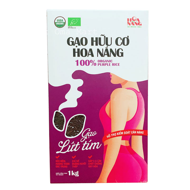 Gạo lứt tím hữu cơ hoa nắng 1kg