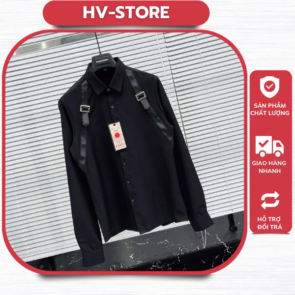 Áo sơ mi nam tay dài, vải kate lụa giá rẻ tại HVSTORE