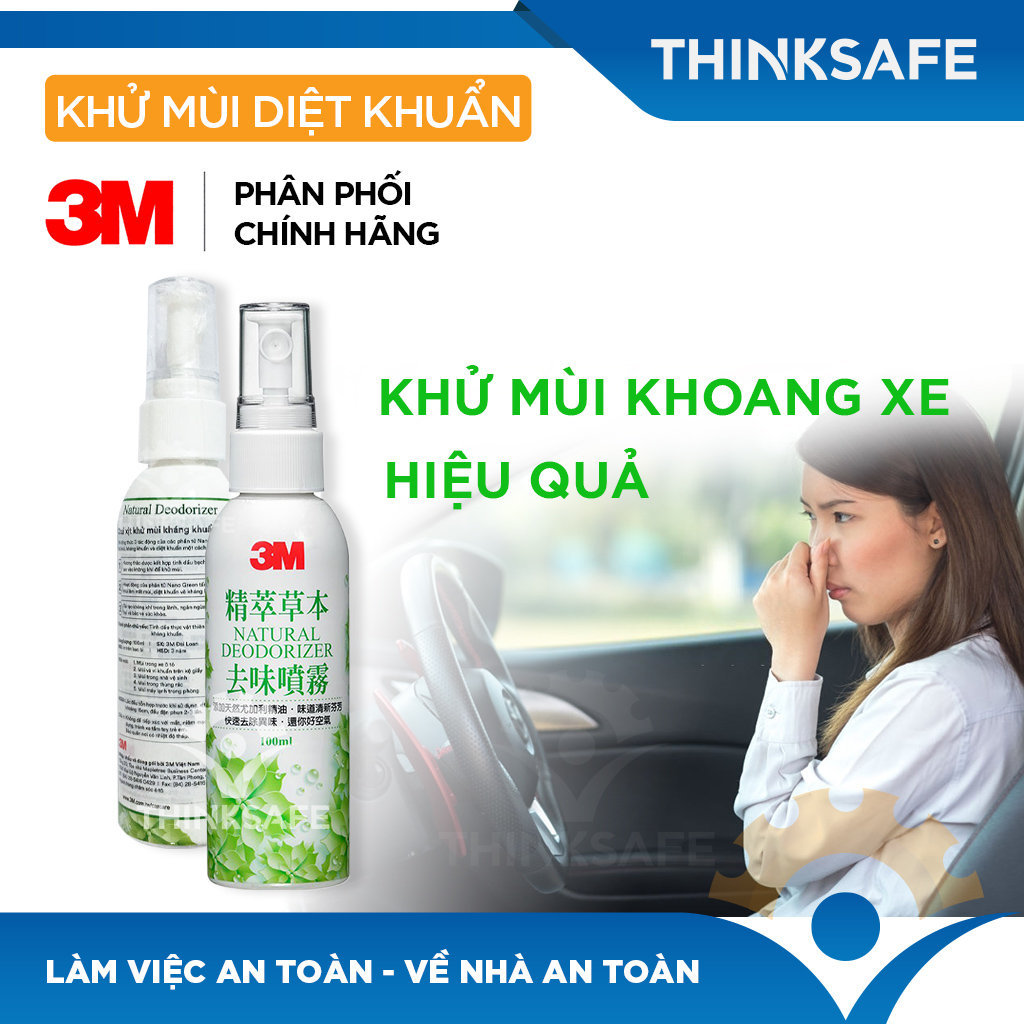 Chai xịt khử mùi kháng khuẩn 3M 12009 Natural Deodorizer - Bình khử mùi xe ô tô và phòng lạnh nhà cửa