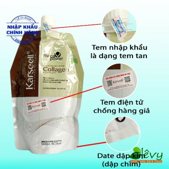 Dầu ủ hấp tóc Karsell collagen suôn mềm mượt phục hồi chuyên sâu kem ủ tóc Karsell túi 500ml