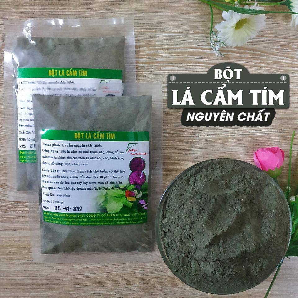 Combo 2 Gói Bột Lá Cẩm Tím 100g Nguyên Chất nguyên chất 100% từ cây lá cẩm tím/cây lá tím dùng nấu xôi màu tím/làm bánh/thạch