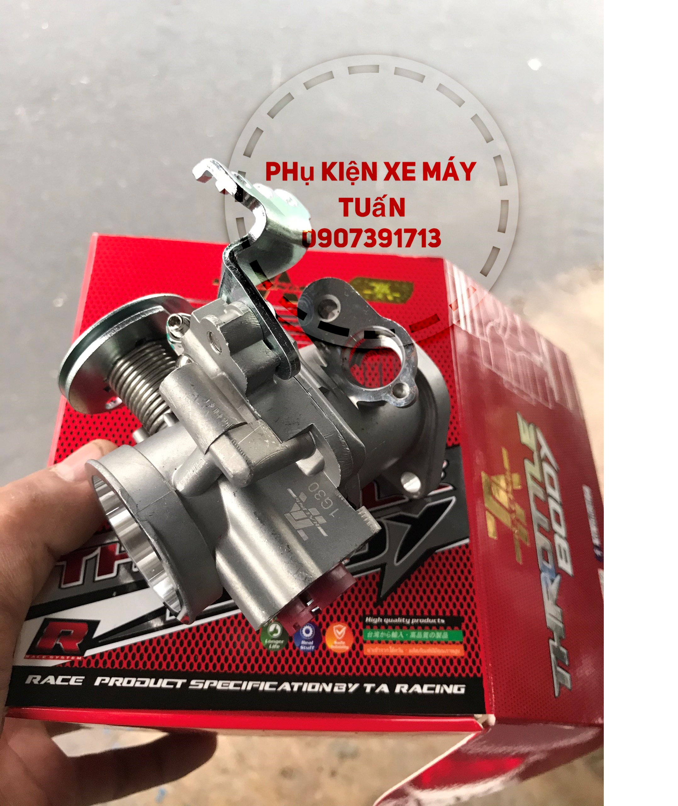 Họng xăng exciter 155 34-36mm ta racing