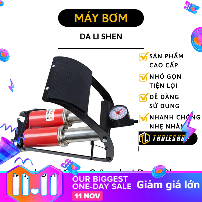 Bơm hơi đạp chân mini cho lốp ÔTÔ, bơm hơi xe đạp, bơm hơi xe máy, bơm bóng đa năng và tiện dụng, bộ bơm hơi xe - center shop