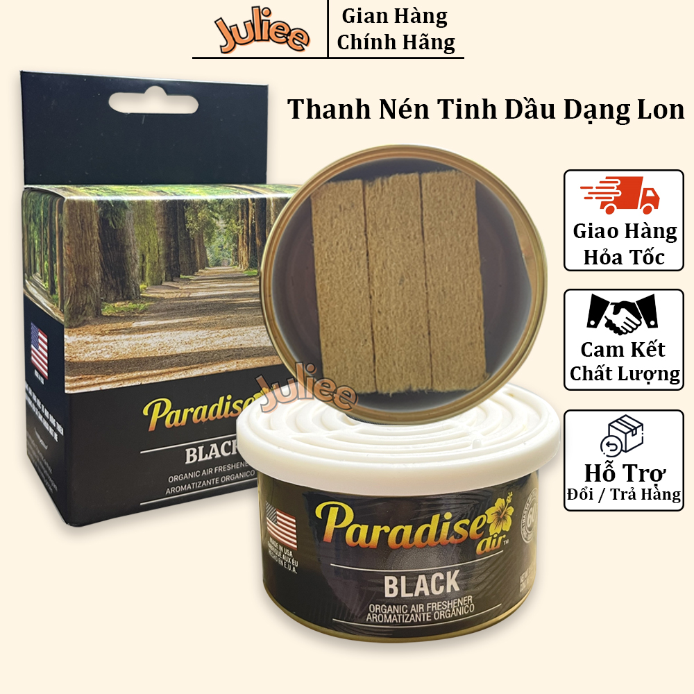 Thanh nén tinh dầu thơm ô tô dạng lon paradise air nhập khẩu usa chính hãng 42g - thanh nén thơm khử mùi ô tô cao cấp, sáp thơm ô tô