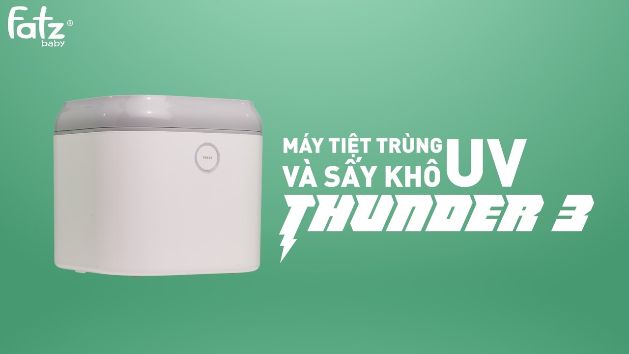 [THANH LÝ] [TẶNG QUÀ]Máy Tiệt Trùng Sấy Khô Tia UV Fatzbaby Thunder 3 FB4713TN Cho Mẹ Và Bé, Thể Tích 9L Có Thể Chứa 8 Bình Cổ Rộng Tặng Kèm 1 Hộp Túi Trữ Sữa Unimom 210ml