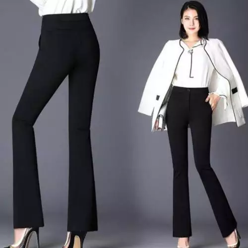 Quần Tây Nữ Ống Bass Quần Baggy Nữ Ống Loe Co Giãn 4 Chiều Hàng Công Ty Xuất Khẩu Cao Cấp