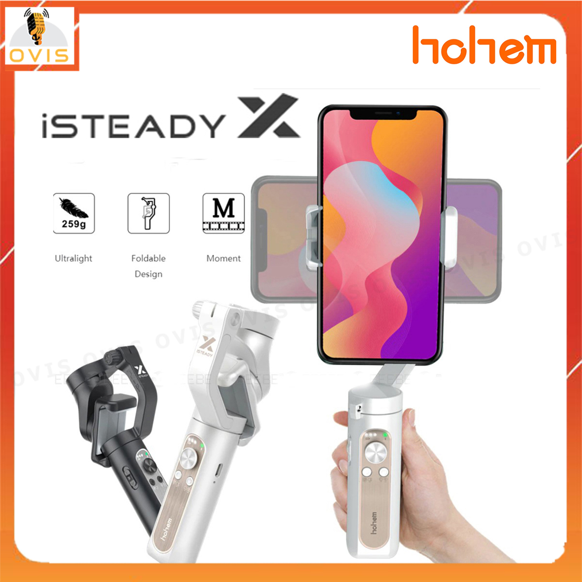 Hohem iSteady X - Tay Cầm Chống Rung (Gimbal) Chính Hãng Cao Cấp, Nhận Diện Khuôn Mặt, Tự Động Lấy Nét