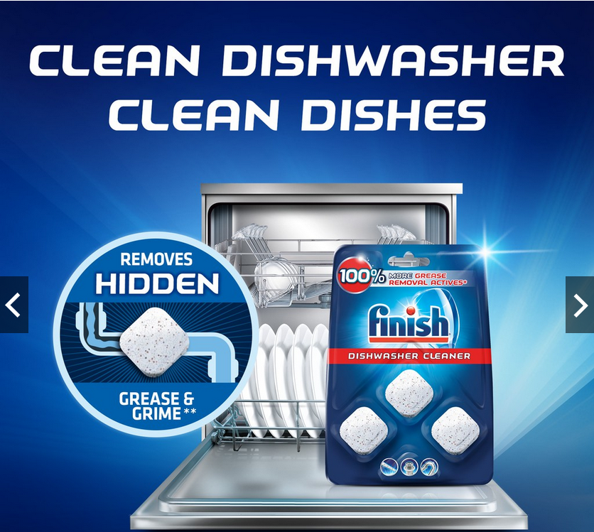 Viên vệ sinh máy rửa bát Finish vỉ 3 + tặng 4 viên rửa bát finish nhật