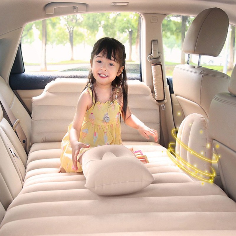 Đệm Hơi Ô Tô - Nệm Hơi Xe Ô Tô Chất Liệu Vải Nhung Dù- Thích Hợp xe 4 và 7 chỗ
