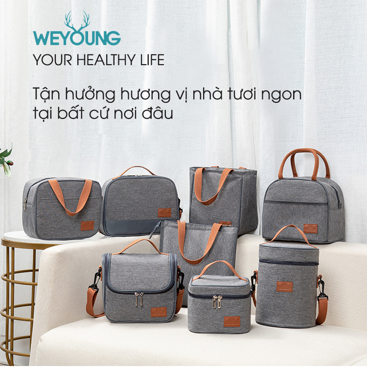 Túi đựng hộp cơm cao cấp. Túi giữ nhiệt đa năng nhiều lớp. Túi đựng đồ ăn trưa tiện dụng, dầy dặn. Nhiều mẫu - hiện đại - chất liệu tốt