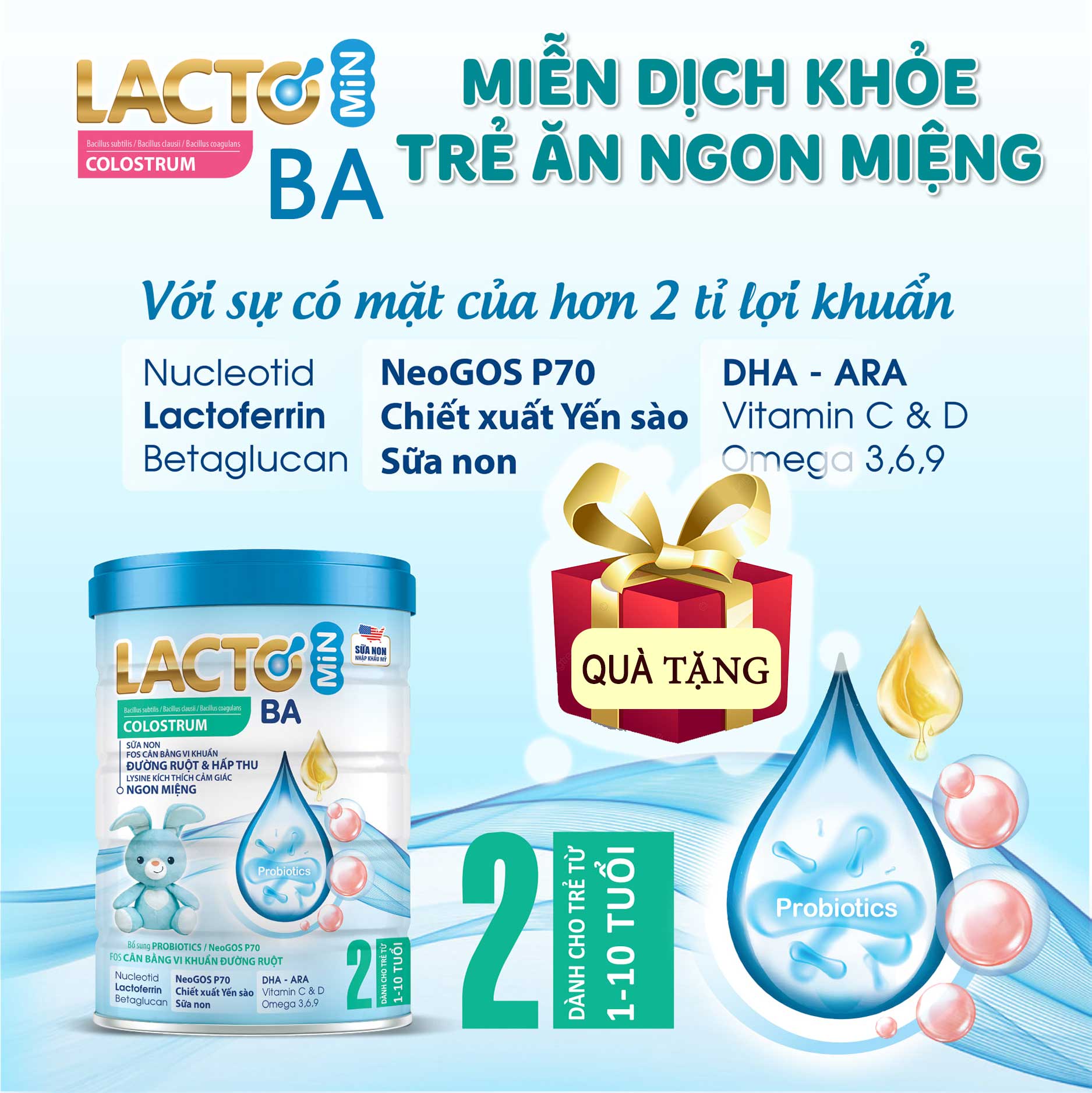 Sữa mát lactomin ba 2+
