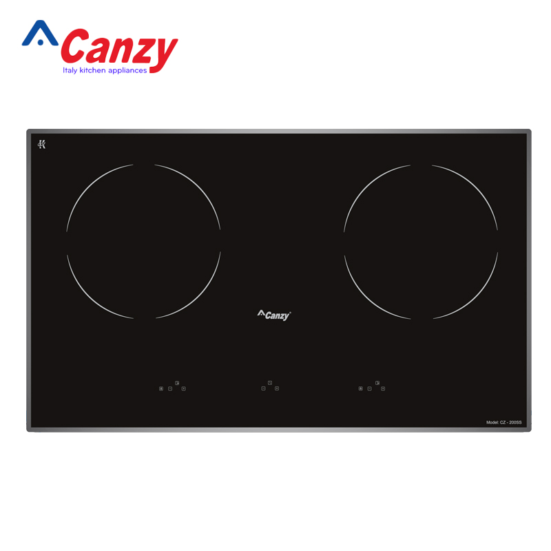 Bếp từ đôi canzy cz-200ss - dòng có inveter tiết kiệm điện - bảo hành chính hãng 03 năm