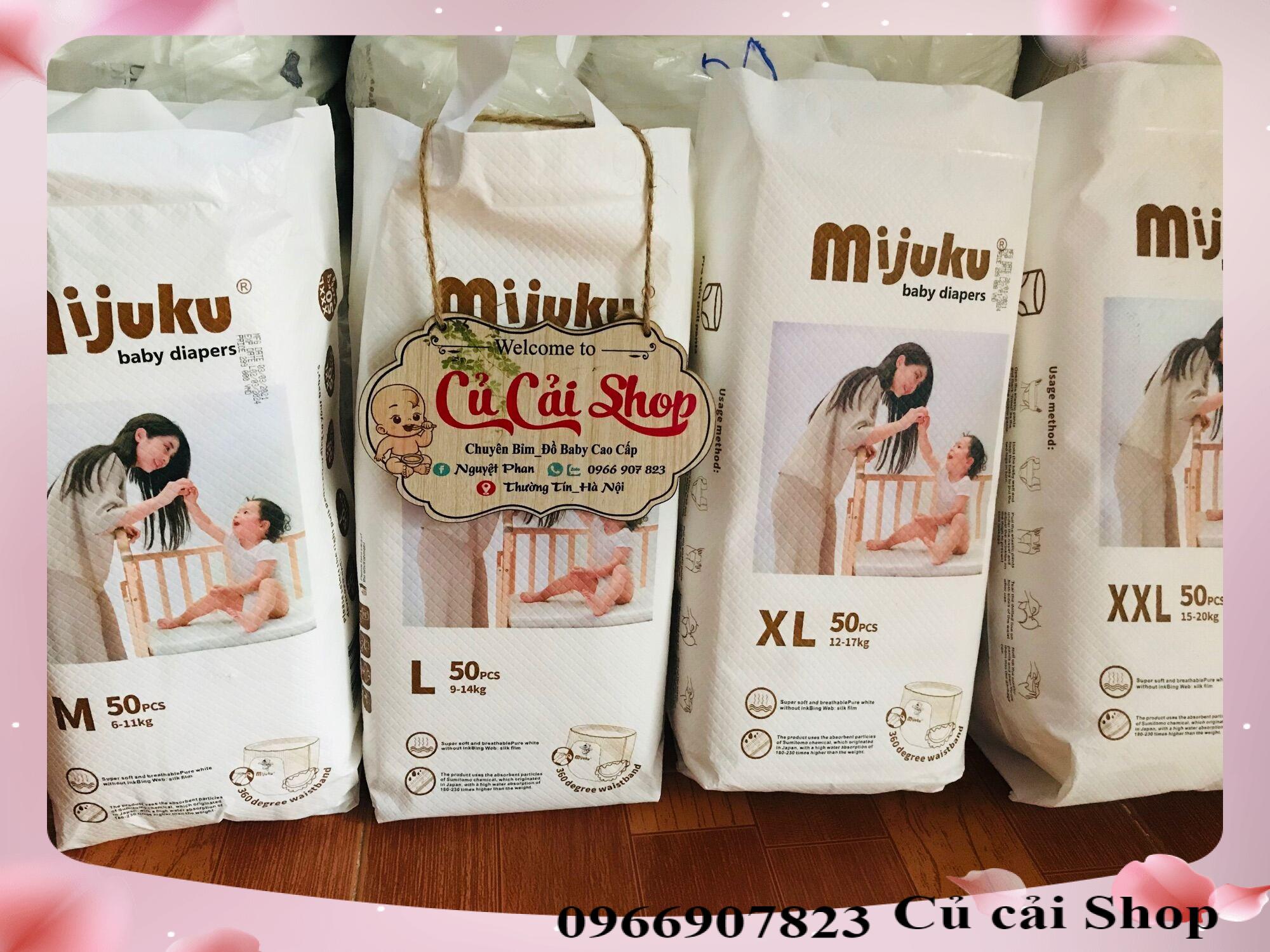 Bỉm Mijuku 100 miếng đủ size chính hãng