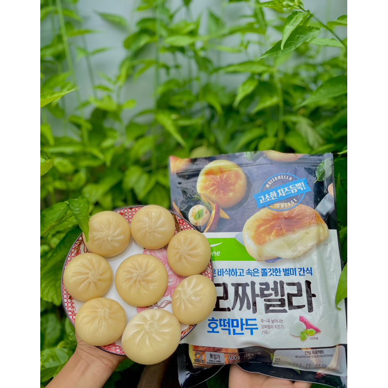 Bánh xếp hotteok nhân phô mai mozzarella Pulmuone 600gr 12 cái