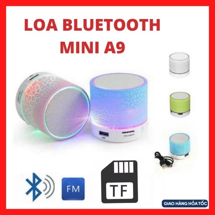Loa mini Bluetooth hld 600 nháy theo nhạc - Loa mini A9 - Loa LED M3 - Loa LED 887