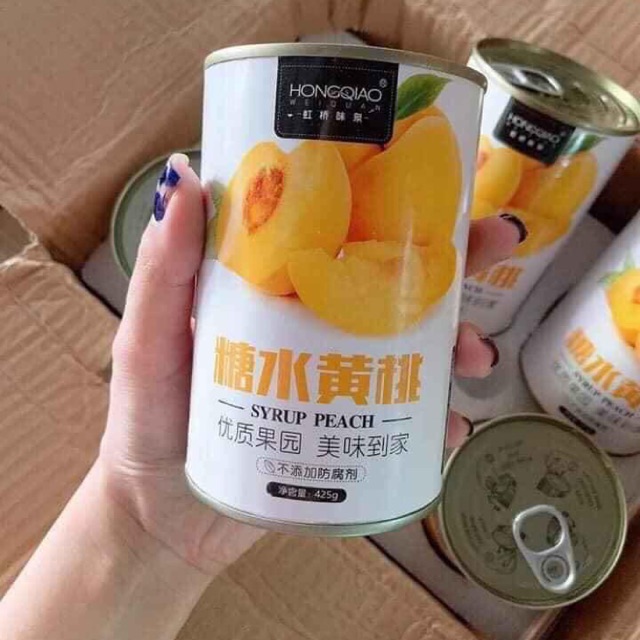 1 hộp đào ngâm 425g/hộp