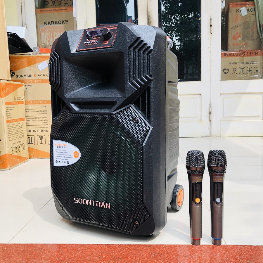 Loa Kéo SoonTran ( SanSui ) SS1-12 phiên bản 2021, tặng kèm 2 micro UHF cao cấp