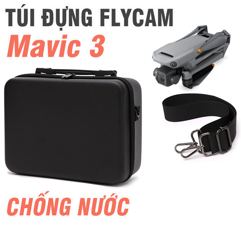 Túi đựng flycam DJI mavic 3 có xốp cứng chống nước chống sốc và chống va đập có dây đeo - Phụ kiện flycam