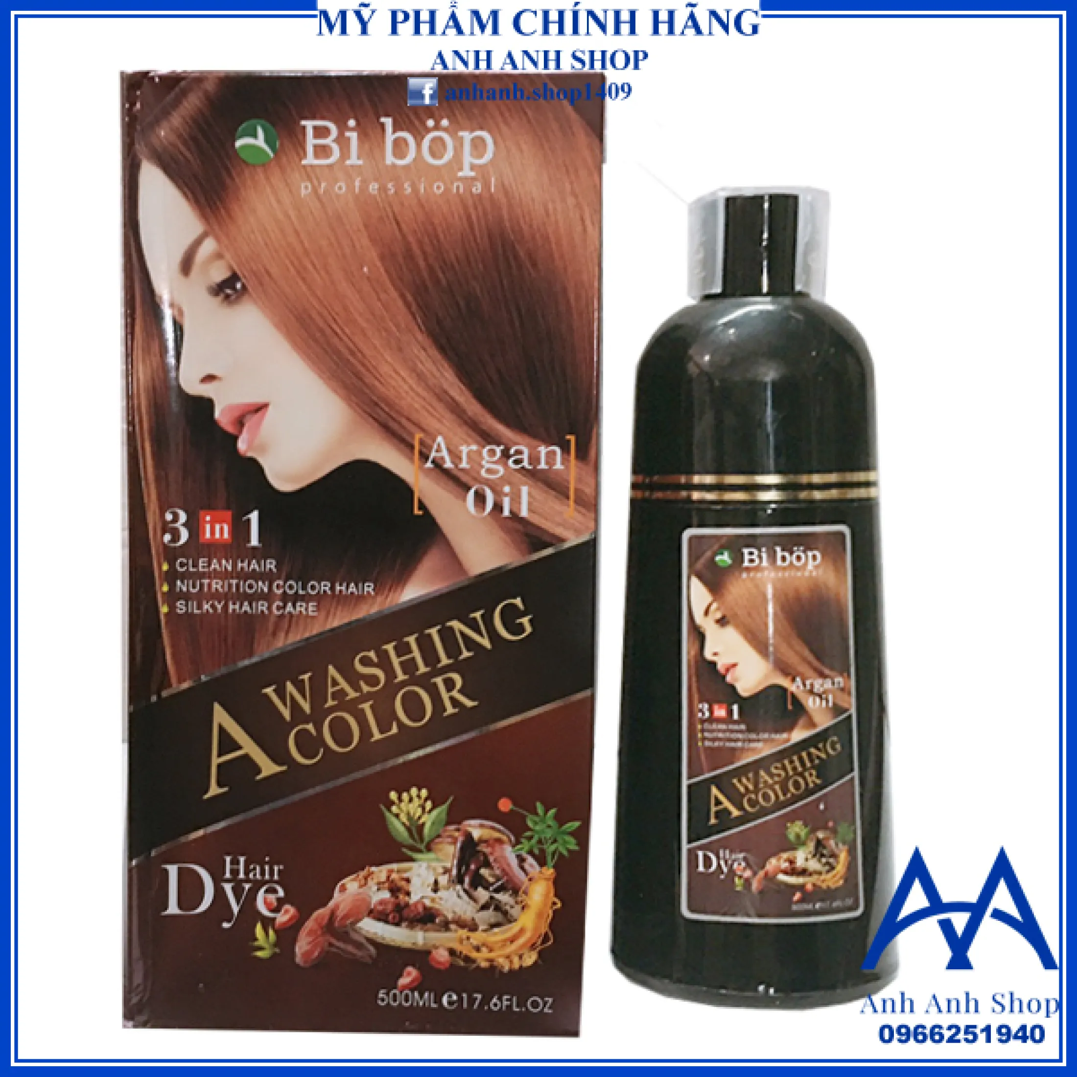 DẦU GỘI ĐEN/NÂU TÓC BIBOP NHUỘM PHỦ BẠC THẢO DƯỢC  NHUỘM TÓC TẠI NHÀ AN TOÀN