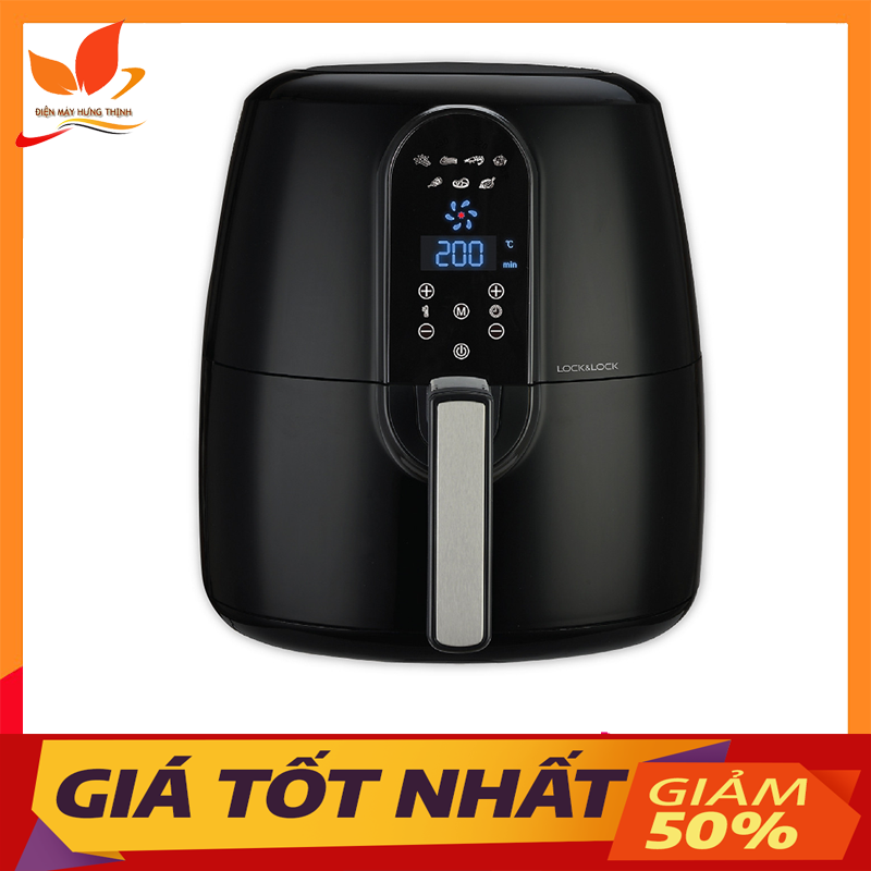 Nồi chiên không dầu điện tử lock&lock jumbo ejf351blk 1800w 5,2l