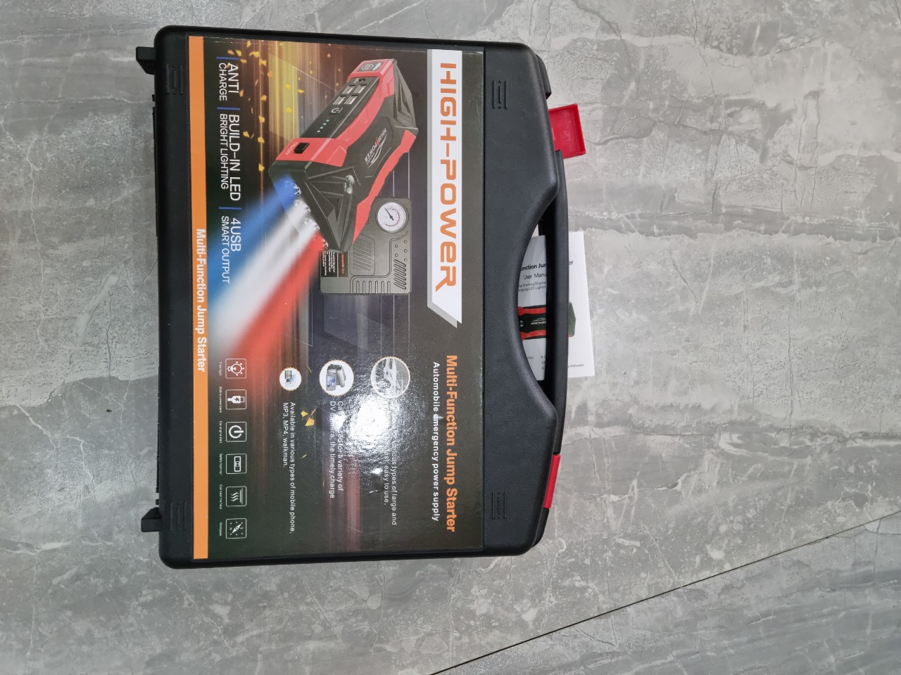 Bộ kích  nổ bình ô tô kèm bơm lốp HIGHPOWER cứu hộ xe hơi khẩn cấp, kích nổ ô tô đa năng  loại tốt