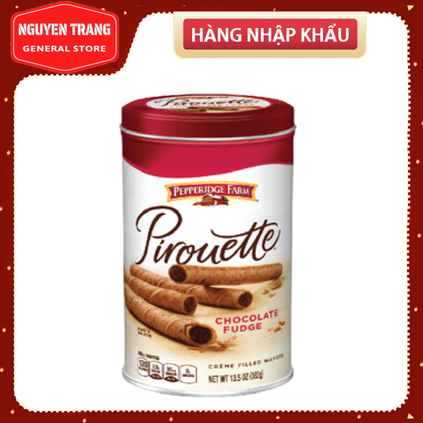 Hộp bánh Pepperidge Farm Wafers Pirouette Chocolate Fudge 382g