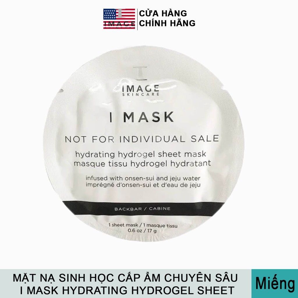 Mặt nạ sinh học cấp ẩm chuyên sâu Image Skincare I Mask Hydrating Hydrogel Sheet Mask.