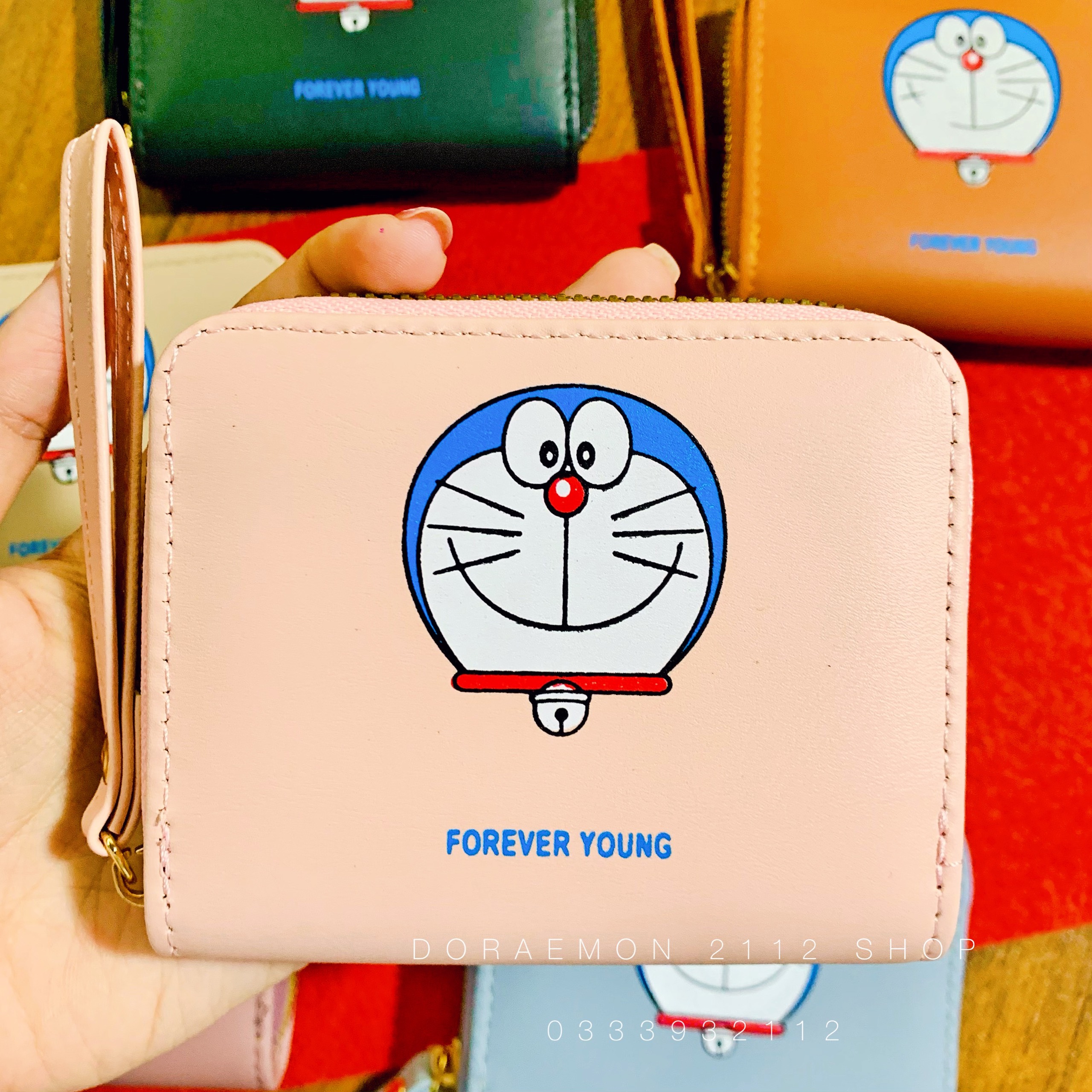 Ví mini Doraemon, ví ngắn bóp ngắn Doremon dễ thương
