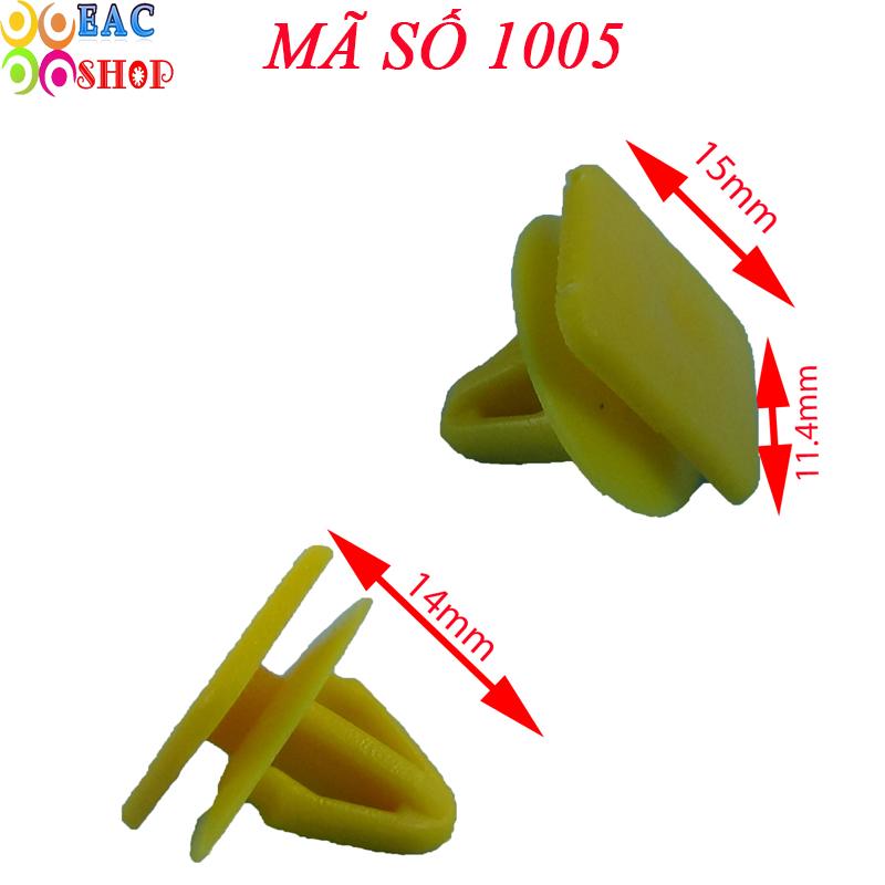 Chốt nhựa ô tô, lở nhựa ô tô ,mã 1005 vít nhựa ô tô, ốc nhựa , ốc nhựa nội, ngoại thất mã số :1005 bộ 20 cái màu VÀNG 0 Thu Nhung shop