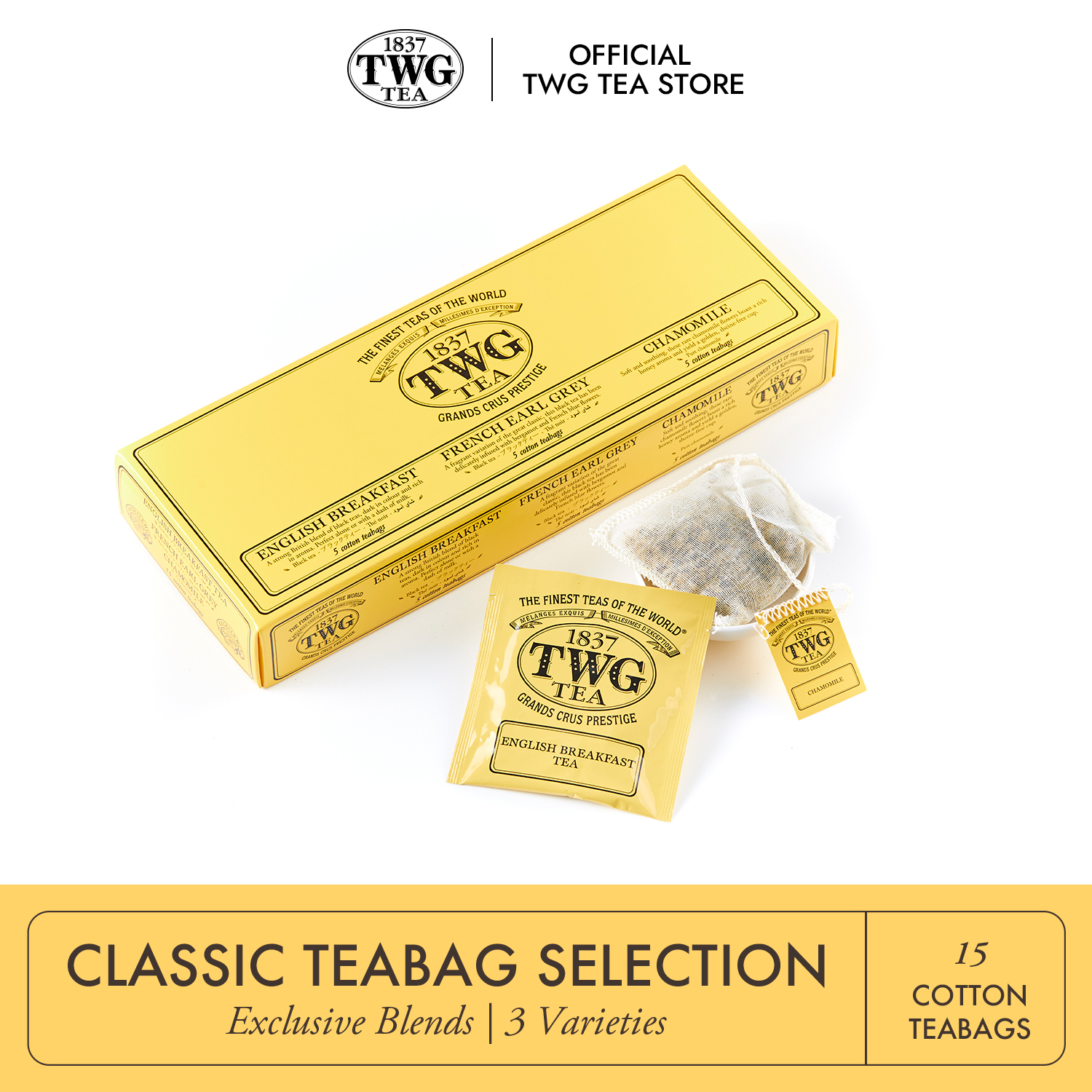 Trà TWG Tea Classic Teabag Selection (2.5g x 15 túi lọc) | Trà Đen | Trà Hoa Cúc