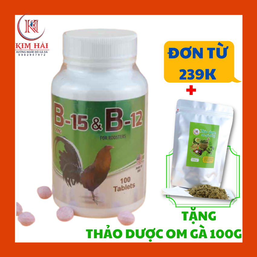 B15&B12-hàng Interfama Mỹ [chiết lẻ 50 viên]-[cho gà uống hằng ngày]-Tạo ra năng lượng, ngăn ngừa thiếu máu, tái sinh hồng cầu, giải độc cơ thể cho gà đá,thuốc nuôi gà hiệu quả.