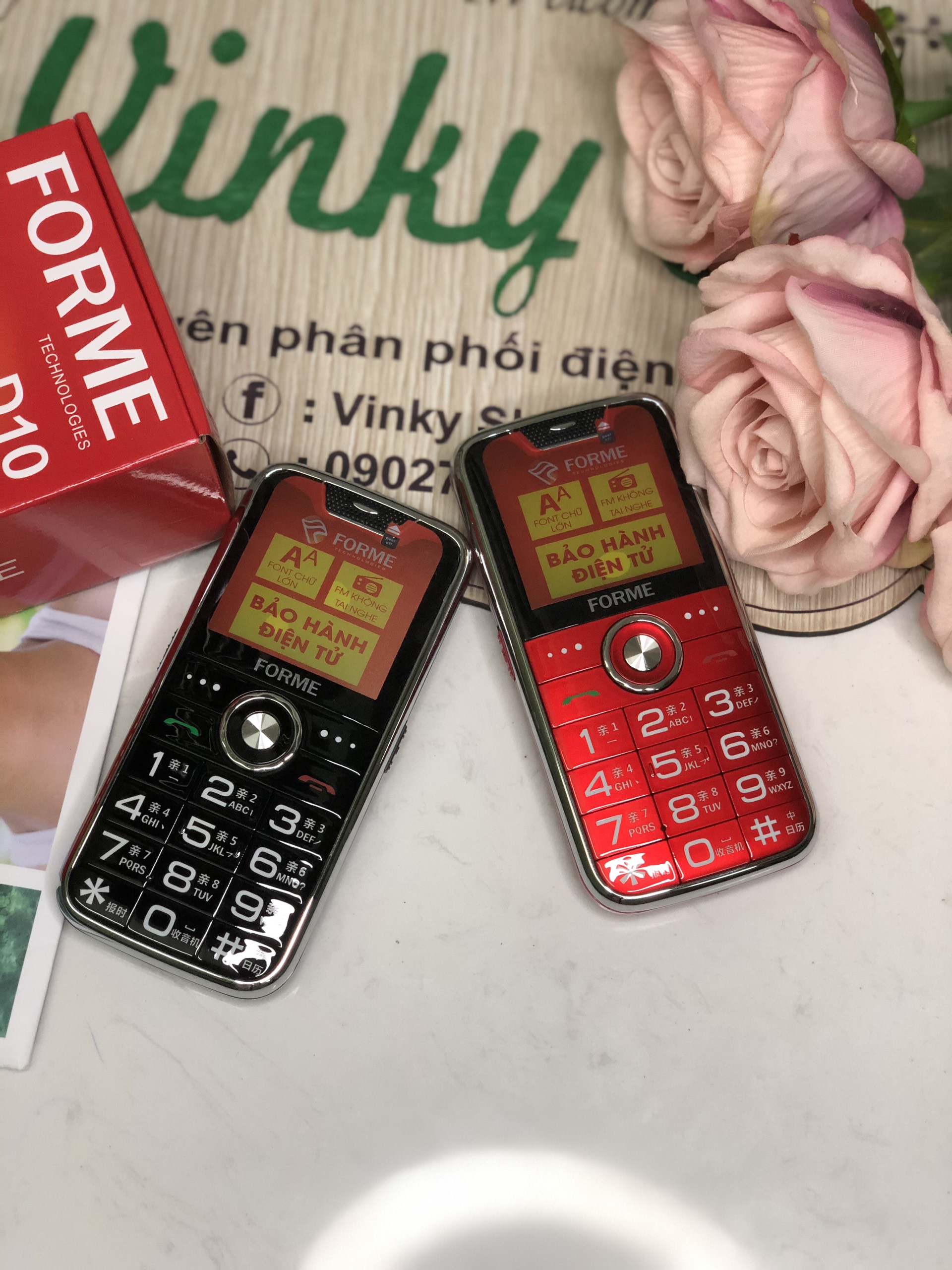 Điện thoại Forme D10 2 sim Có chức năng tự động ghi âm cuộc gọi và giả giọng nói Bảo hành 12 tháng